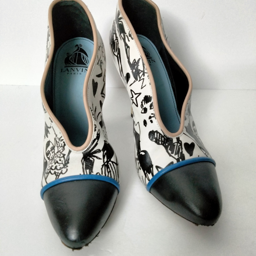 LANVIN BLACK/WHITE PRINTED. - Picture 5 of 10